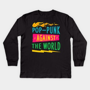 Pop-Punk Against the World Kids Long Sleeve T-Shirt